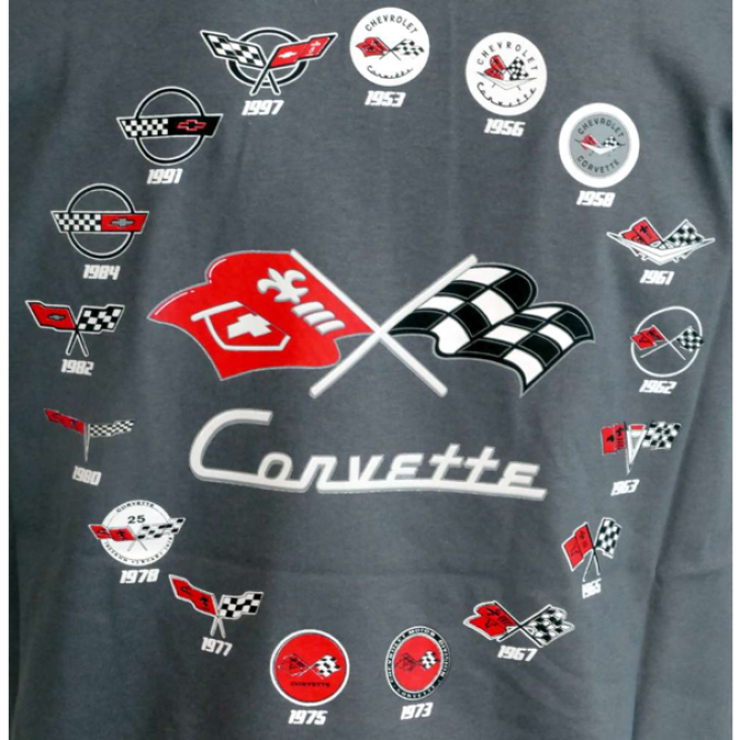 Corvette T-Shirt - Collage grau