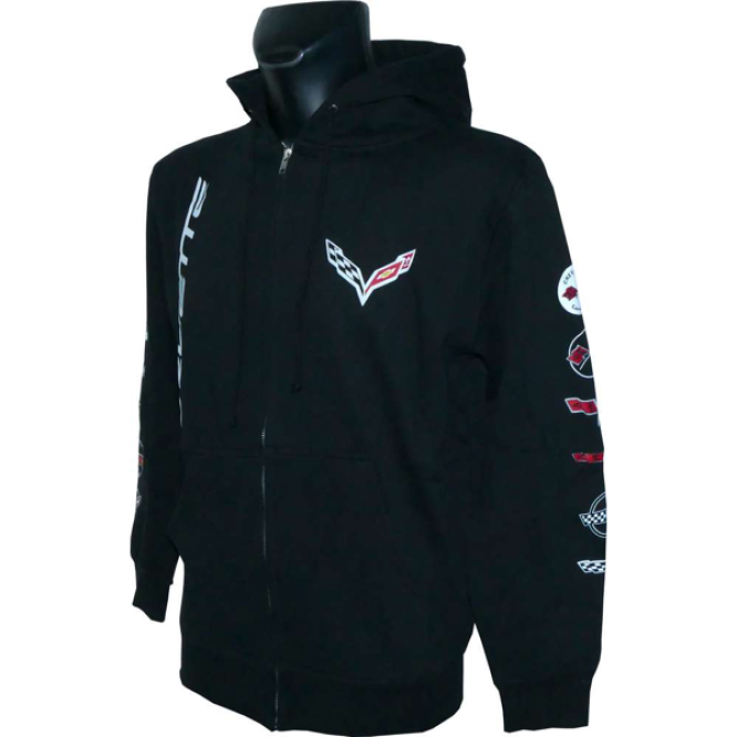 Corvette Kapuzenjacke schwarz Corvette Kapuzenjacke schwarz