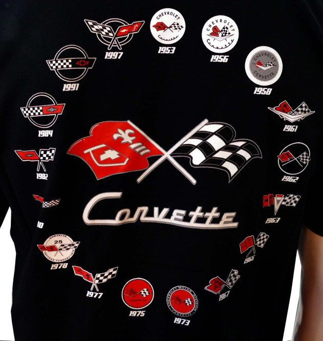 Corvette T-Shirt - Collage schwarz Corvette T-Shirt - Collage schwarz