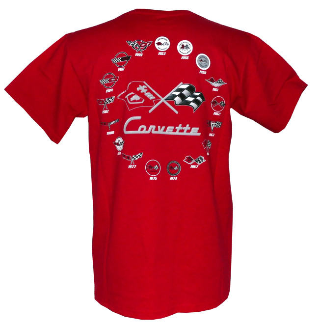 Corvette T-Shirt - Collage rot Corvette T-Shirt - Collage rot