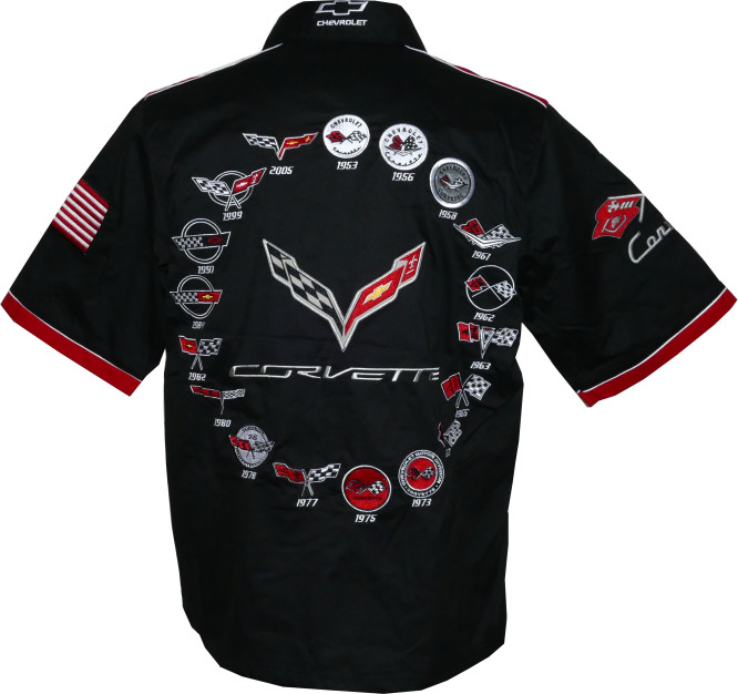 Corvette limited Pit-Crew-Shirt - back