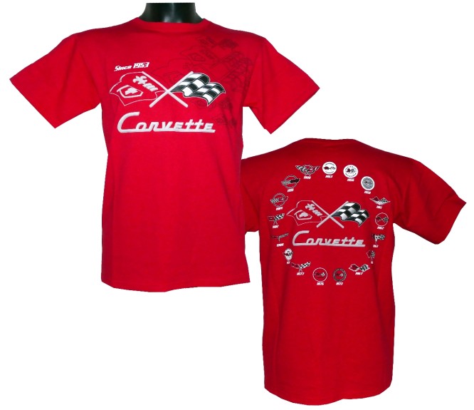 Corvette T-Shirt - Collage red