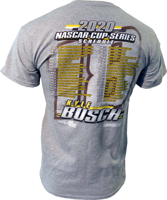 Kyle Busch - NASCAR Schedule T-Shirt 2020