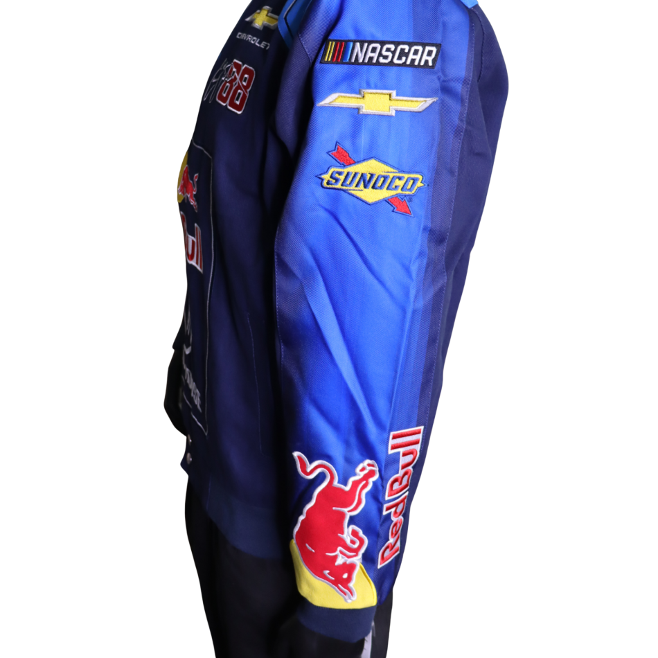 #88 Connor Zilisch - Trackhouse Red Bull Full-Snap Racing Jacke in Navy-Blau