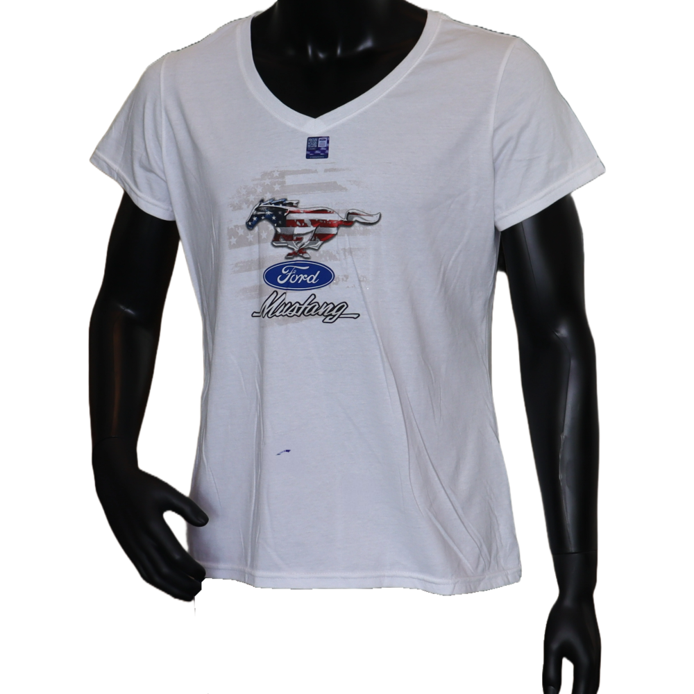 MUSTANG Alexia C Print – T-Shirt Donna In Cotone Con Stampa Frontale, Girocollo, Maniche Corte, Taglio Casual - 2