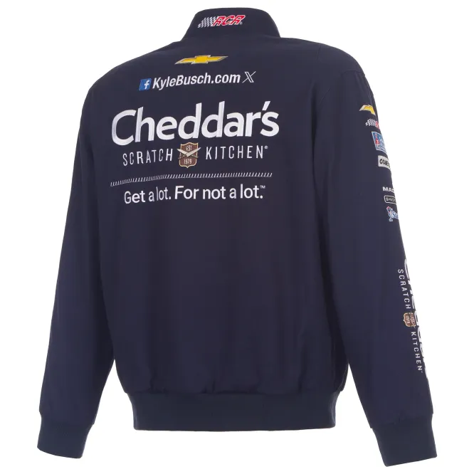 # 8 Kyle Busch - Nascar - Cheddar´s Full-Snap Racing Jacke in schwarz