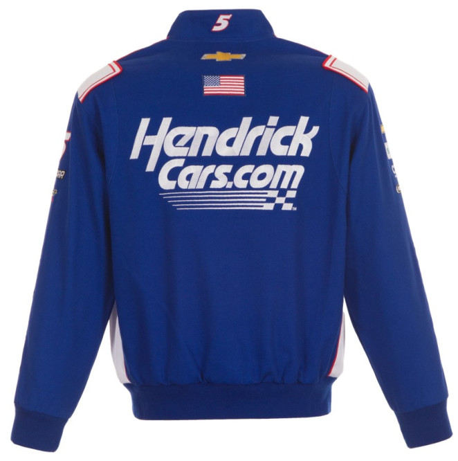 # 5 Kyle Larson - Nascar - Hendrick Full-Snap Racing Jacke in Royal-Blau