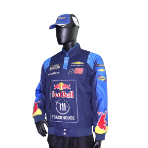 #88 Connor Zilisch - Trackhouse Red Bull Full-Snap Racing Jacke in Navy-Blau